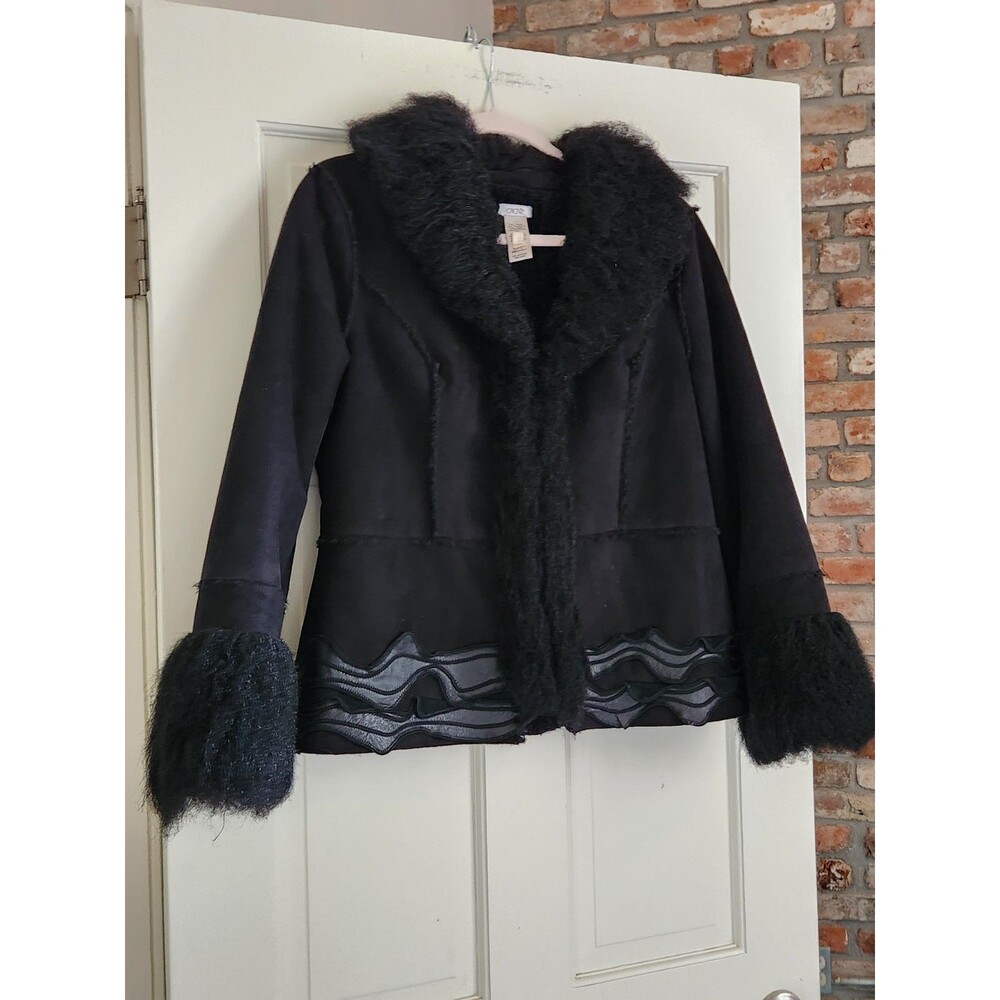 Vintage Penny Lane Coat Jacket Caché Womens Faux Fur Suede Y2K Grunge Gothic